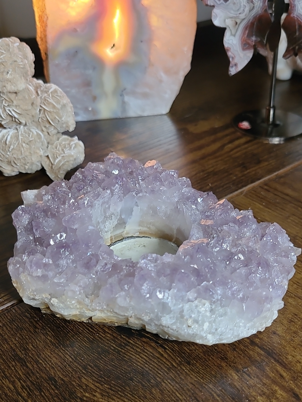 Amethyst Tealight/Sphere Holder